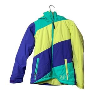 Burton Youth Large 14/16 Ski Snowboard Jacket Coat Dry Ride Retro Neon Colors
